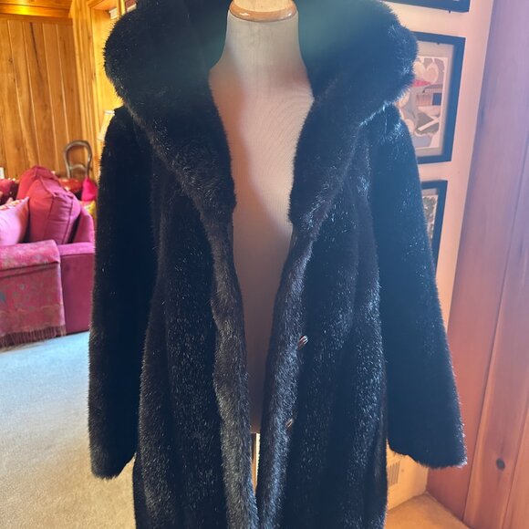 HILLMOOR ROYAL MINK Vintage Brown Faux Fur Coat – L/XL $8.00 - Picture 6 of 9
